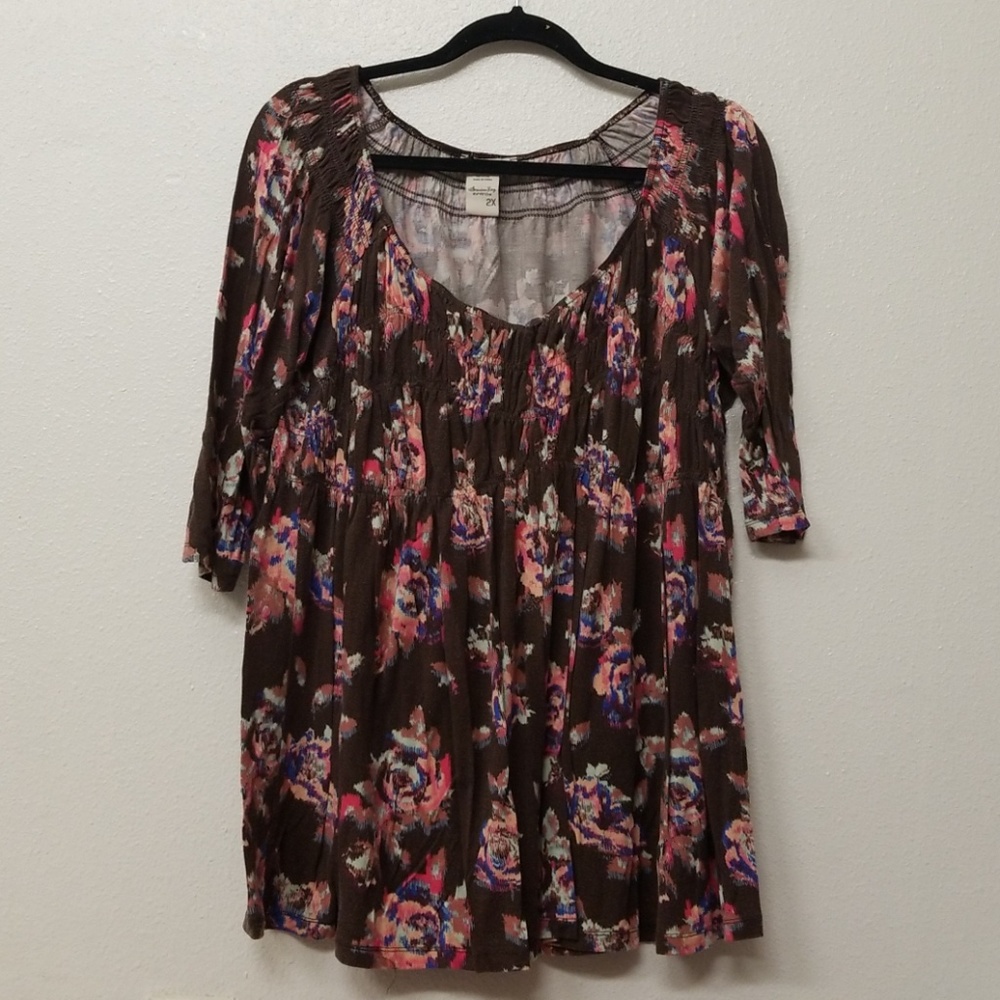Floral babydoll top